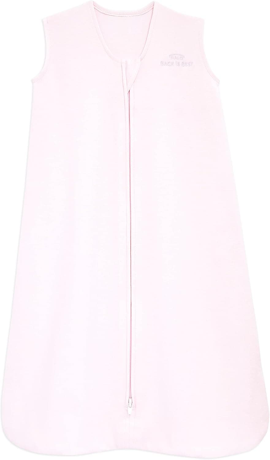 HALO SleepSack, 100% Cotton Wearable Blanket, Swaddle Transition Bag, TOG 0.5, Soft Pink, Small, 0-6M