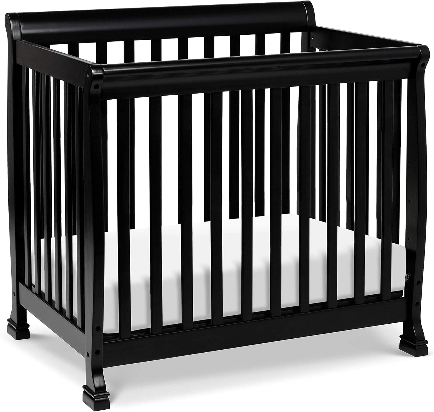 DaVinci Kalani 4-in-1 Convertible Mini Crib, Ebony - Greenguard Gold Certified