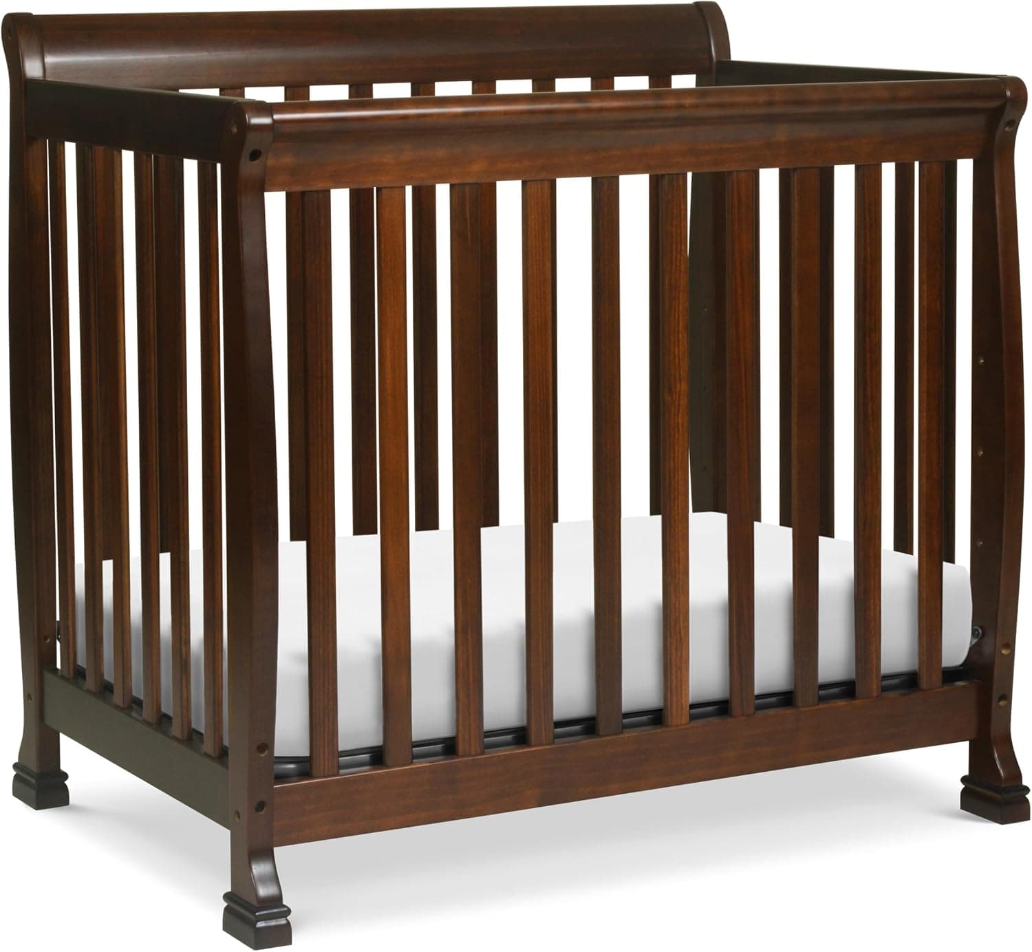 DaVinci Kalani 4-in-1 Convertible Mini Crib, Chestnut - Greenguard Gold Certified