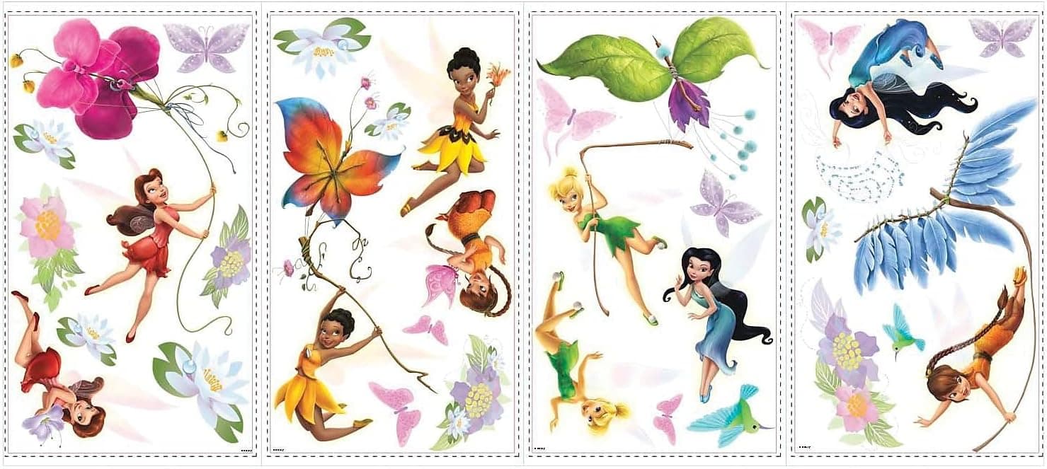 RoomMates RMK1493SCS Disney Fairies Peel and Stick Wall Decals for Nursery