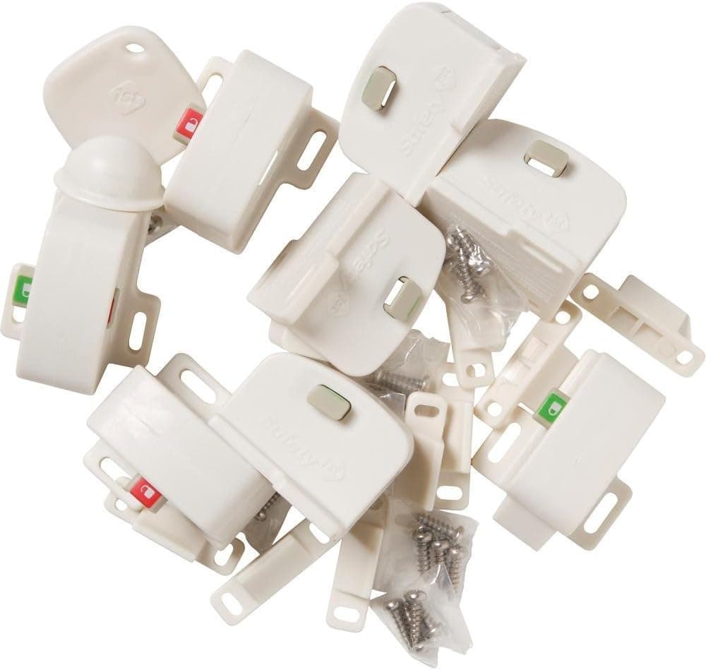 Safety 1st Magnetic Locking System (1 Key and 8 Locks) for Cabinets and Drawers