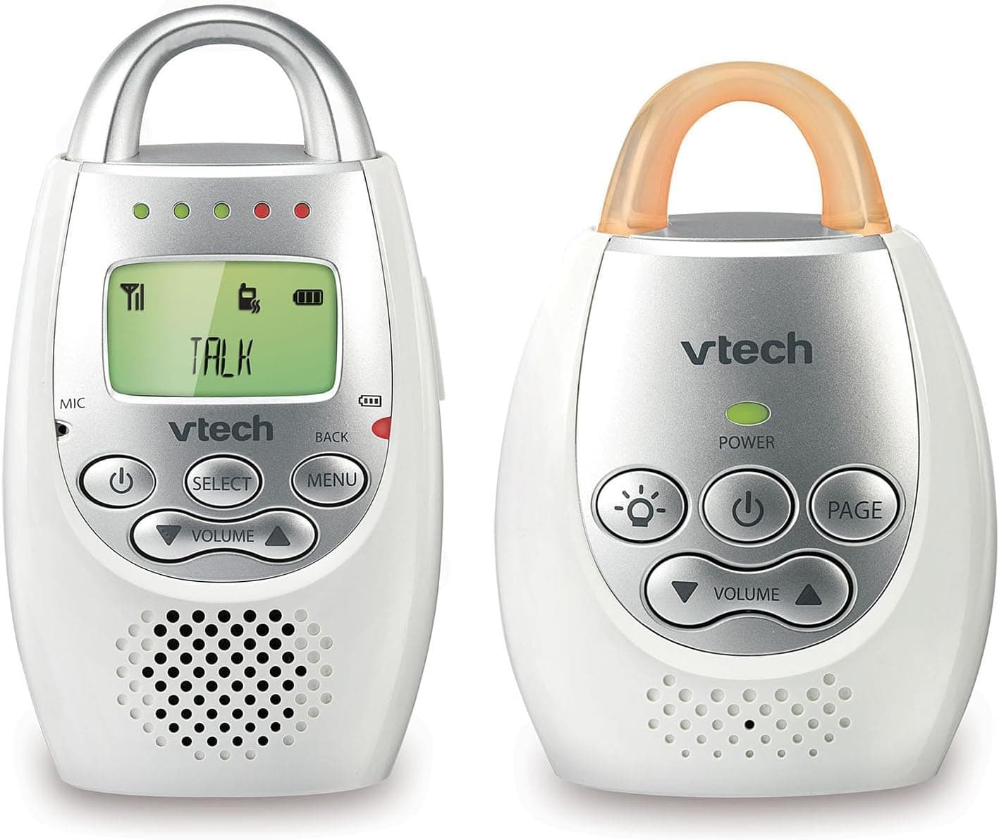 VTech DM221 Audio Baby Monitor, 1000 ft Range, Vibrating Sound-Alert, Talk Back Intercom, Nightlight