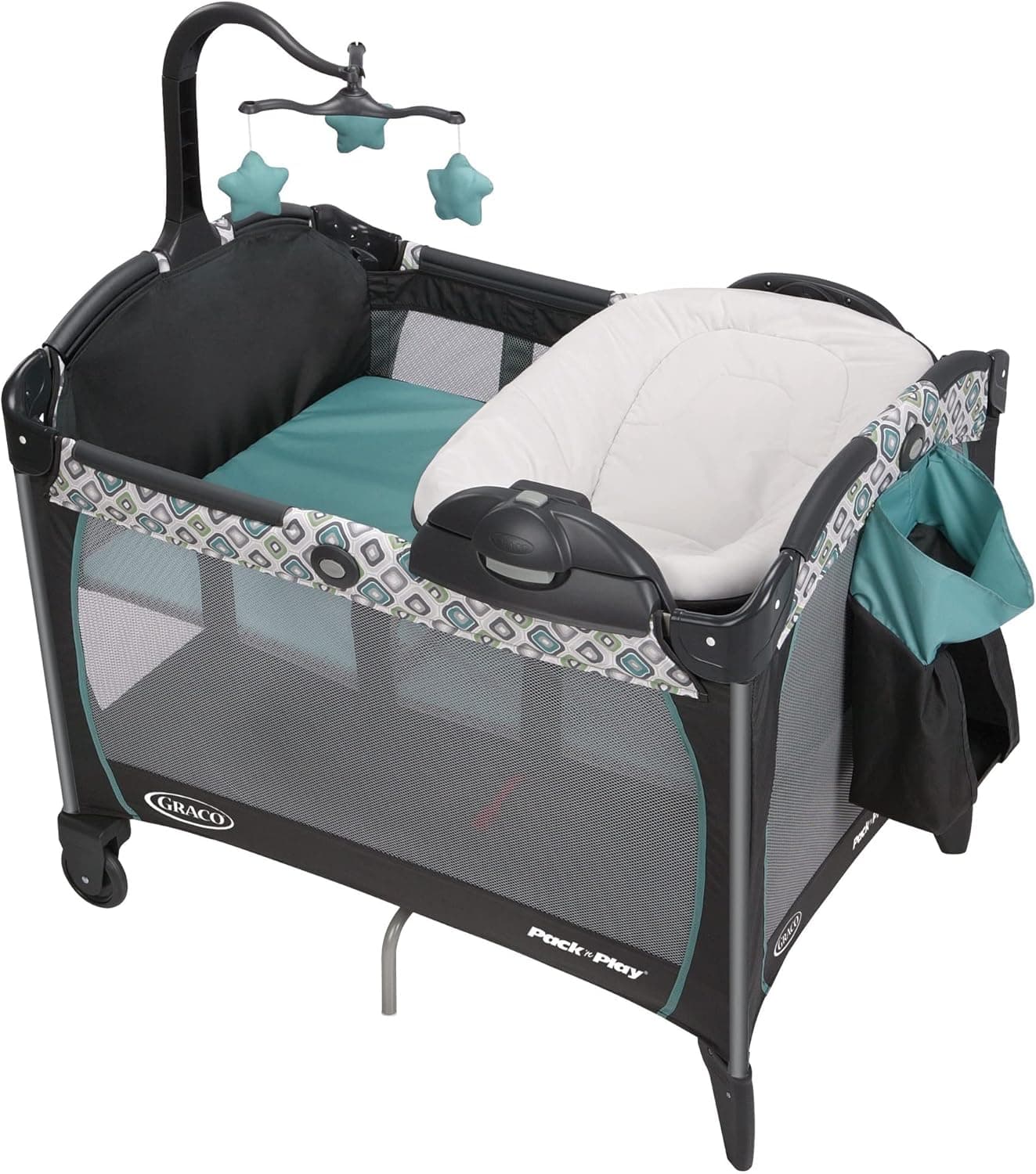 Graco Pack 'n Play Portable Seat and Changer Playard, Affinia, Baby Playpen with Changing Station