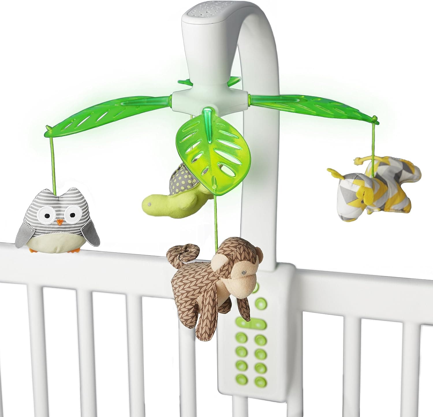 Skip Hop Moonlight & Melodies Projection Crib Mobile with Remote, White, Safari