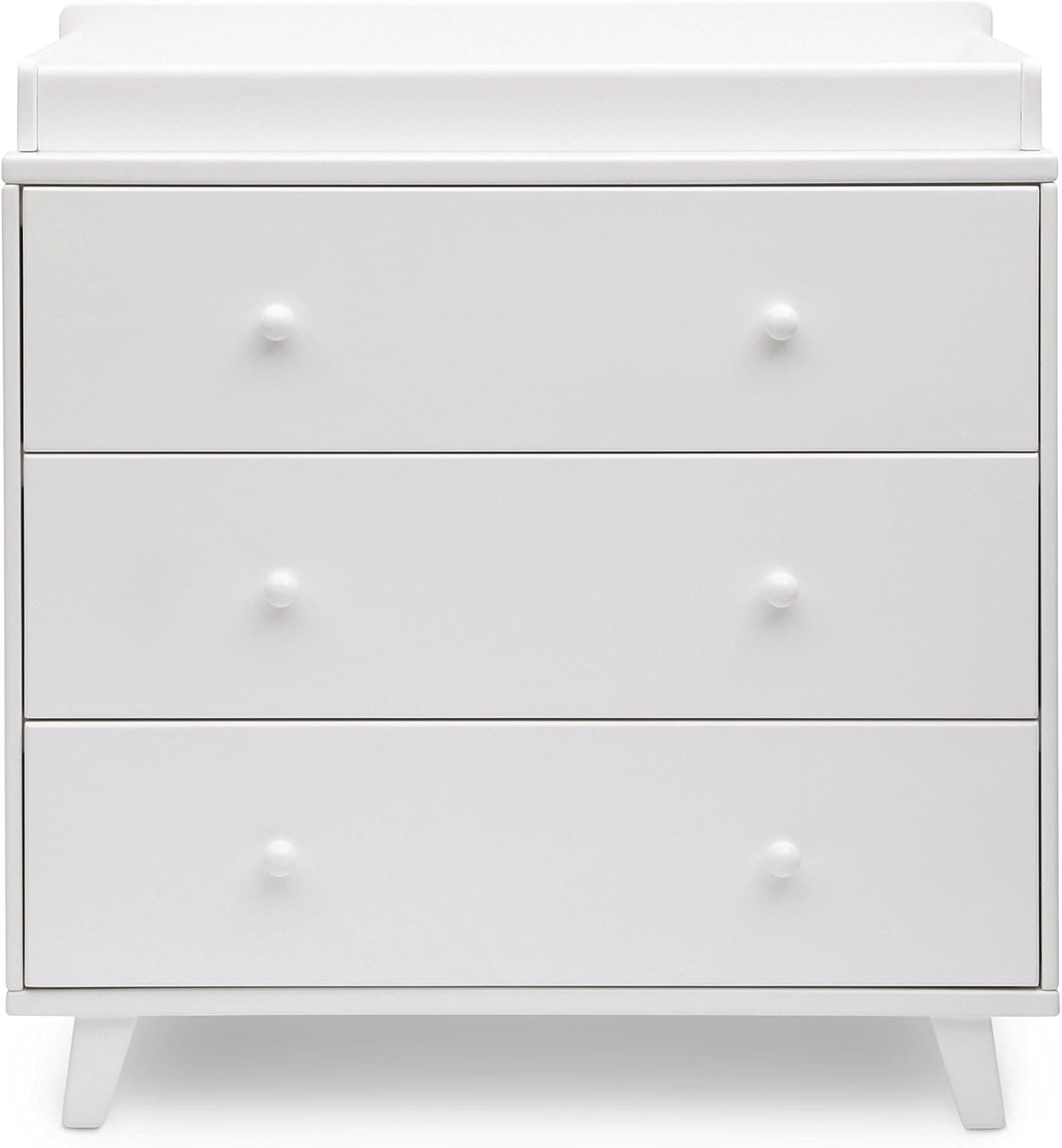 Delta Children Ava 3 Drawer Dresser with Changing Top, White - Greenguard Gold Certified