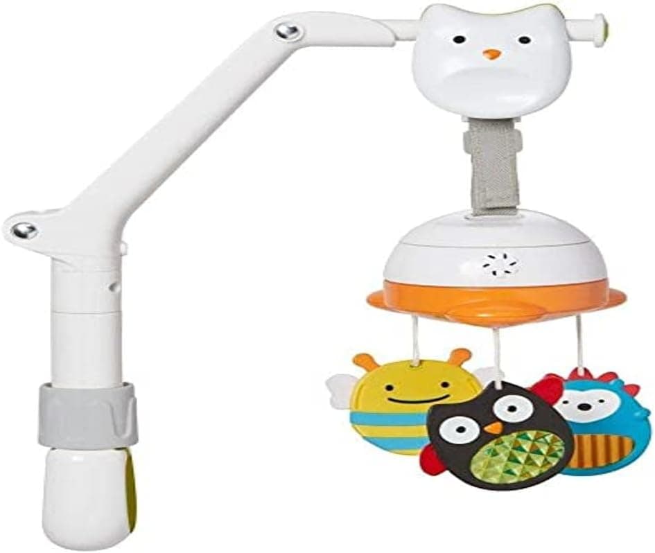 Skip Hop Portable Baby Mobile, Explore and More Zoo Characters, Attaches to Crib Stroller Car Seat