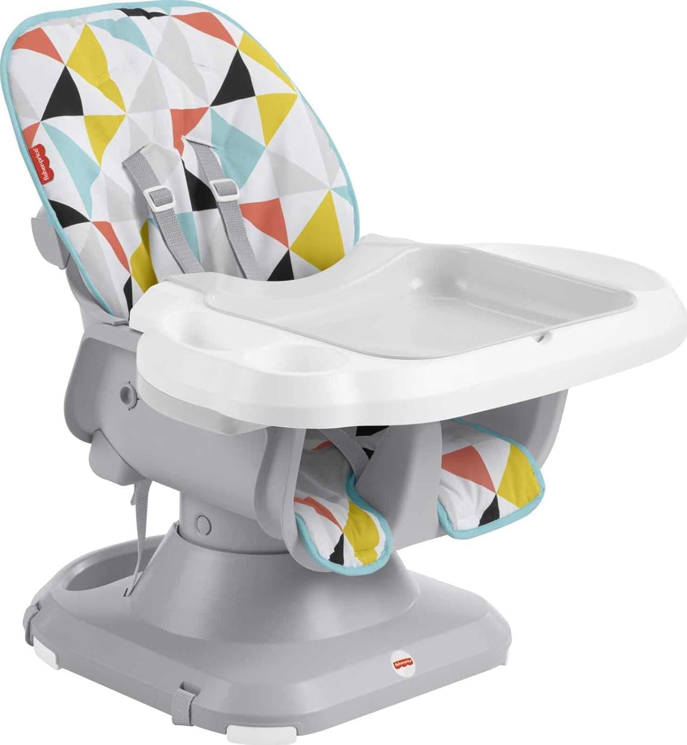 Fisher-Price Baby to Toddler High Chair SpaceSaver Portable Dining Seat & Booster, Windmill