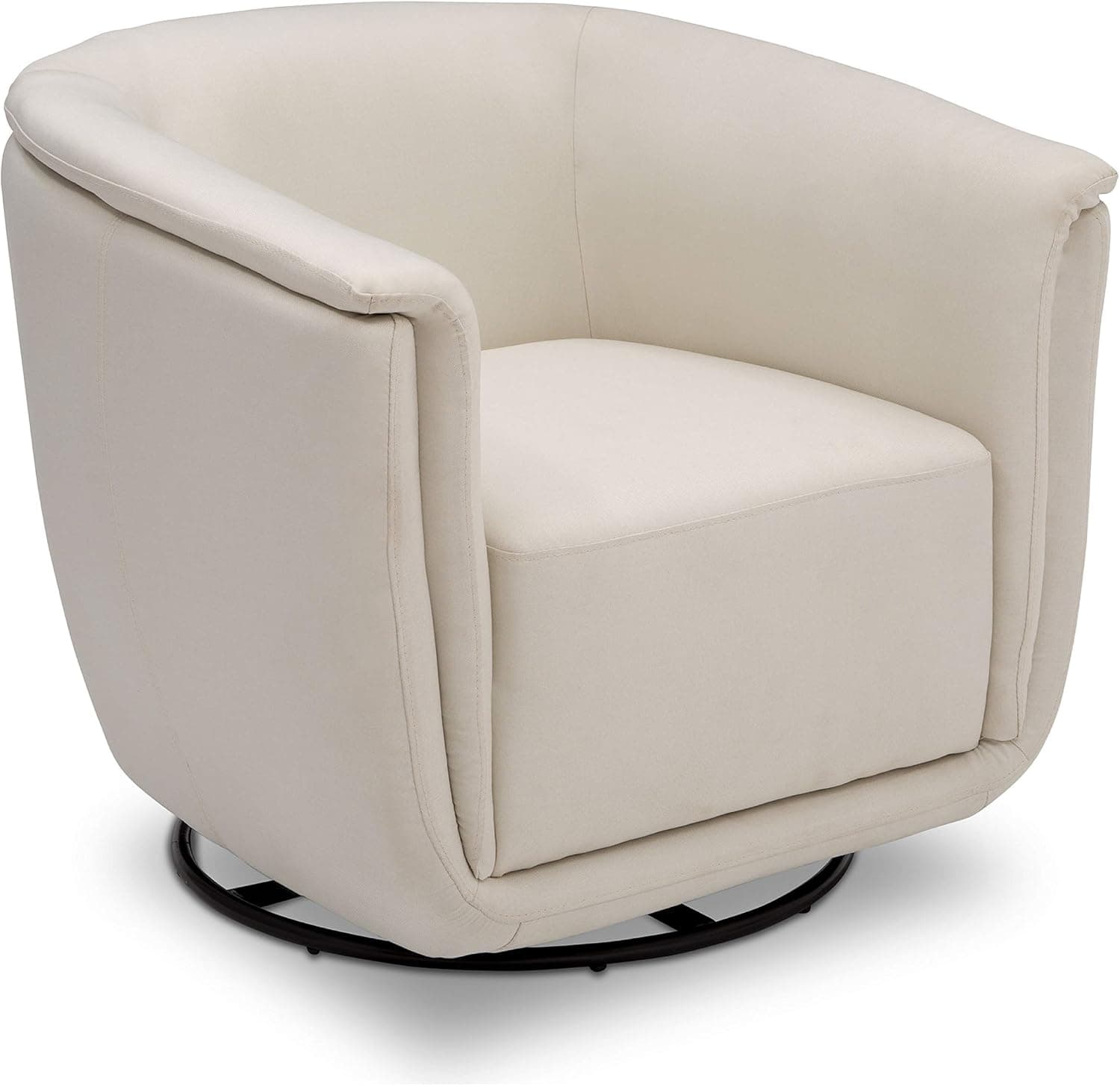 Delta Children Skylar Nursery Glider Swivel Rocker Tub Chair, Cream