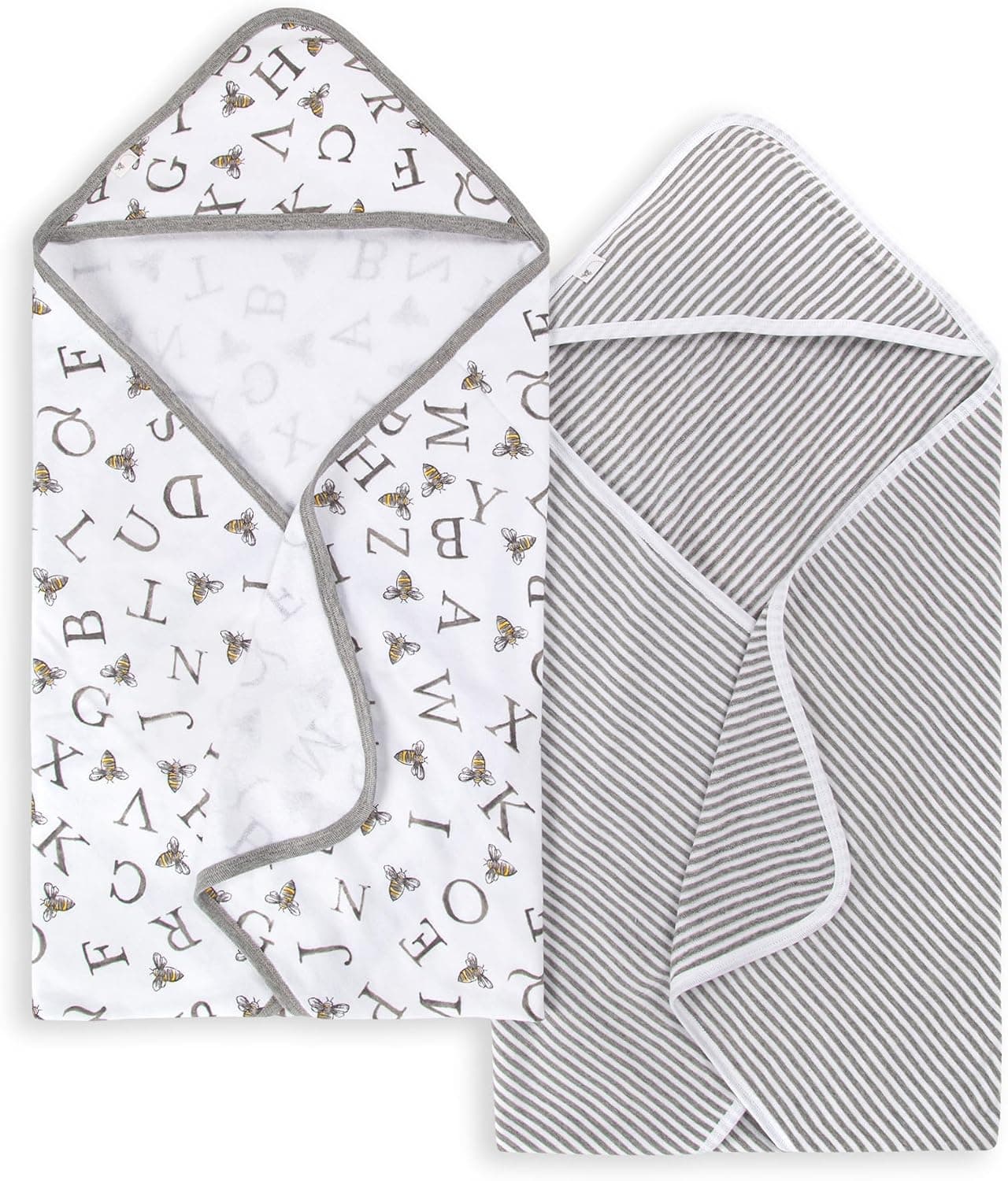 Burt's Bees Baby Infant Hooded Towels Botanical Gardens Organic Cotton, 2-Pack, 29 x 29 Inch