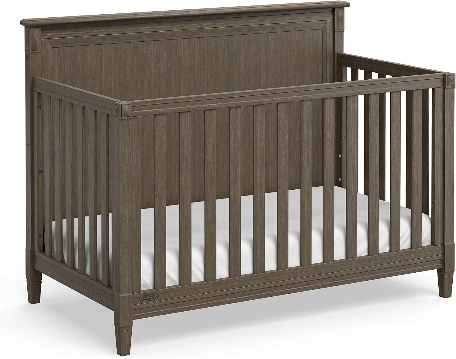 Storkcraft Graco Aria 4-in-1 Convertible Crib, Slate Gray - Converts to Toddler, Daybed, Full-Size