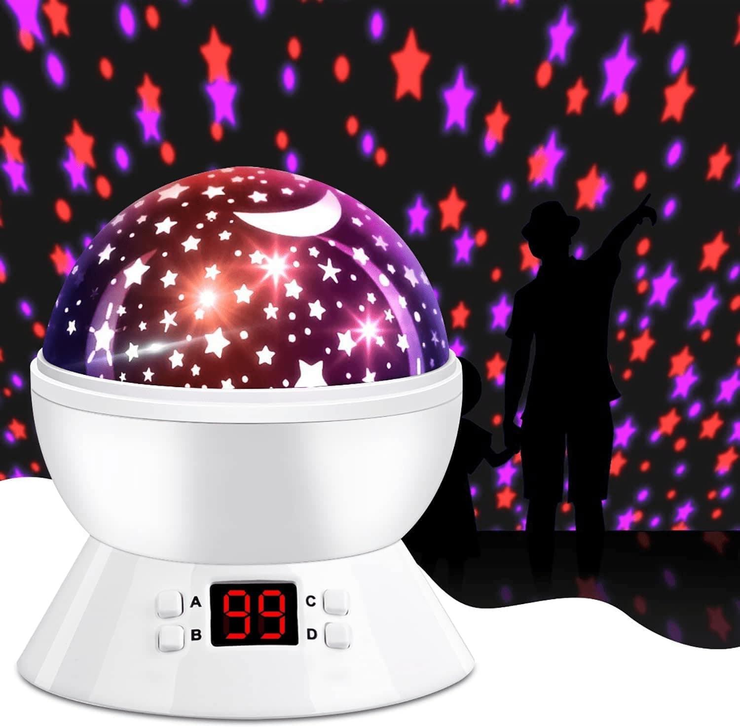 Star Night Lights for Kids, Baby Star Projector with Timer, Ceiling Starry Lamp for Nursery Bedroom