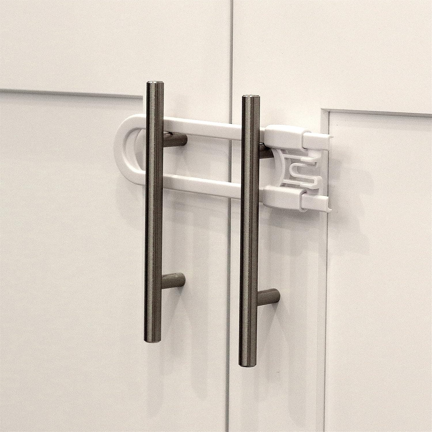 Child Safety Sliding Cabinet Locks (8 Pack) Baby Proof Knobs Handles, U Shape Latch, Jool Baby