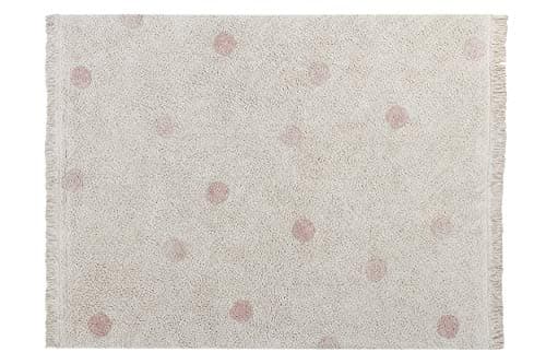 Lorena Canals Washable Rug Hippy Dots Natural - Vintage Nude - Pile: 97% Cotton, 3% Other Fibre|Base: reycled Cotton - 4' x 5' 3"