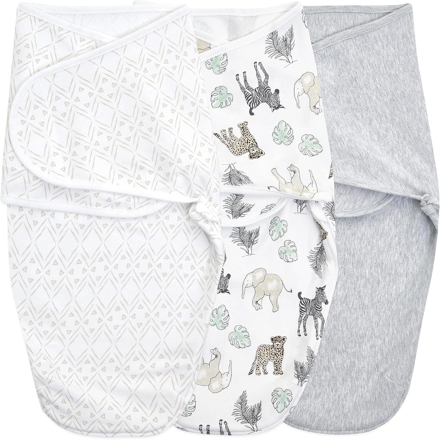 aden + anais Cotton Knit Baby Wrap, Newborn Wearable Swaddle Blanket, 3 Pack, Multicolor Toile