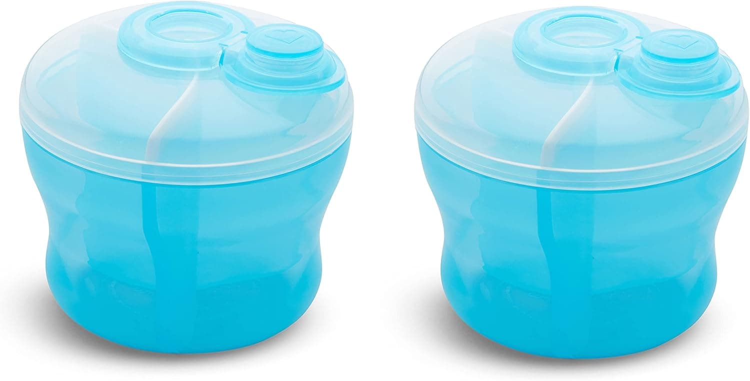 Munchkin Formula Dispenser, BPA Free, 3 9oz Sections, Blue, 2 Pack