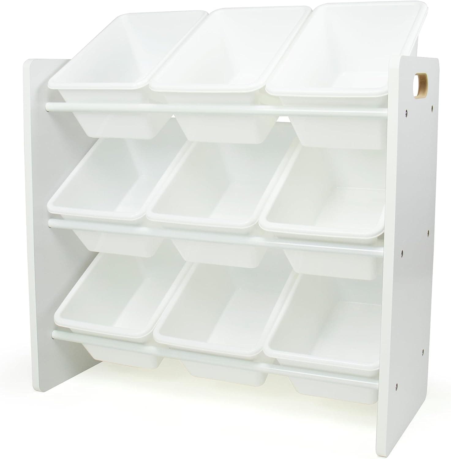 Humble Crew Toy Storage Organizer with 9 Removable Storage Bins, White/White, 3-Tier Toddler