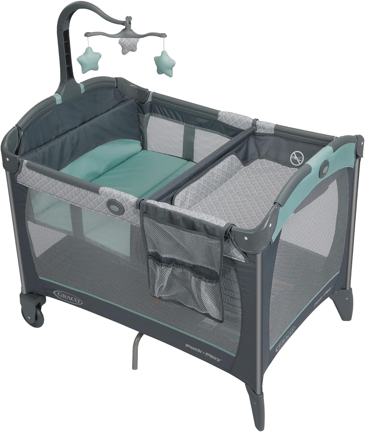 Graco Pack and Play Change 'n Carry Playard with Portable Changing Station, Manor, Baby Playard