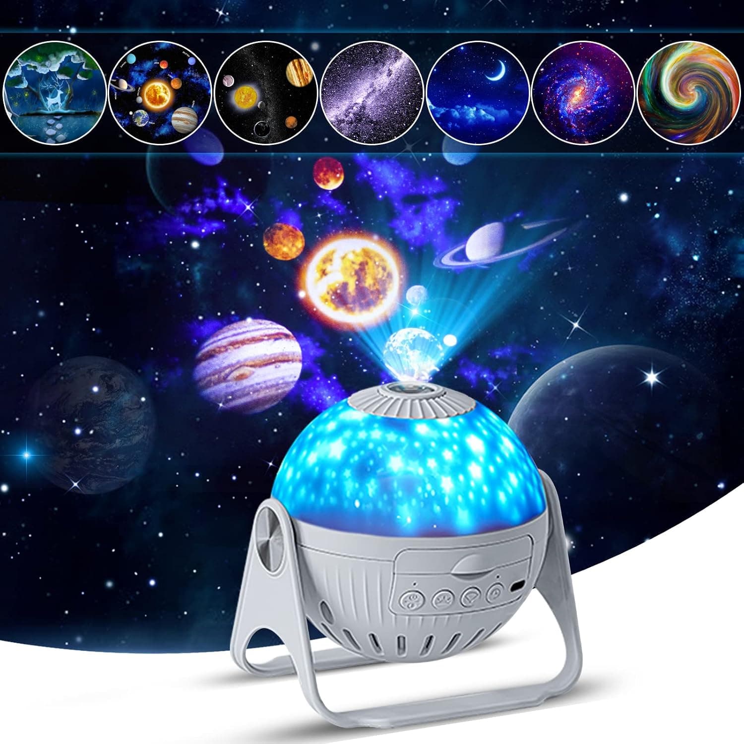 SEEKSTARS Star Planetarium Galaxy Night Light, Kids Constellation Projector Toy, 360 Auto Rotating
