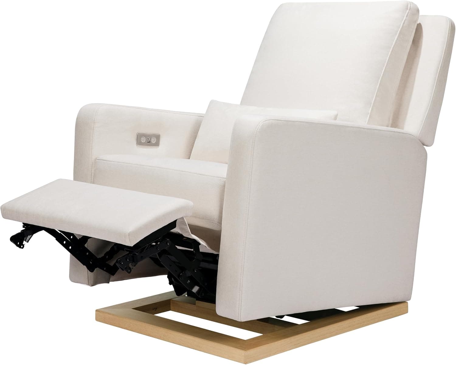 Babyletto Sigi Power Recliner Nursery Glider with USB Port, Performance Cream