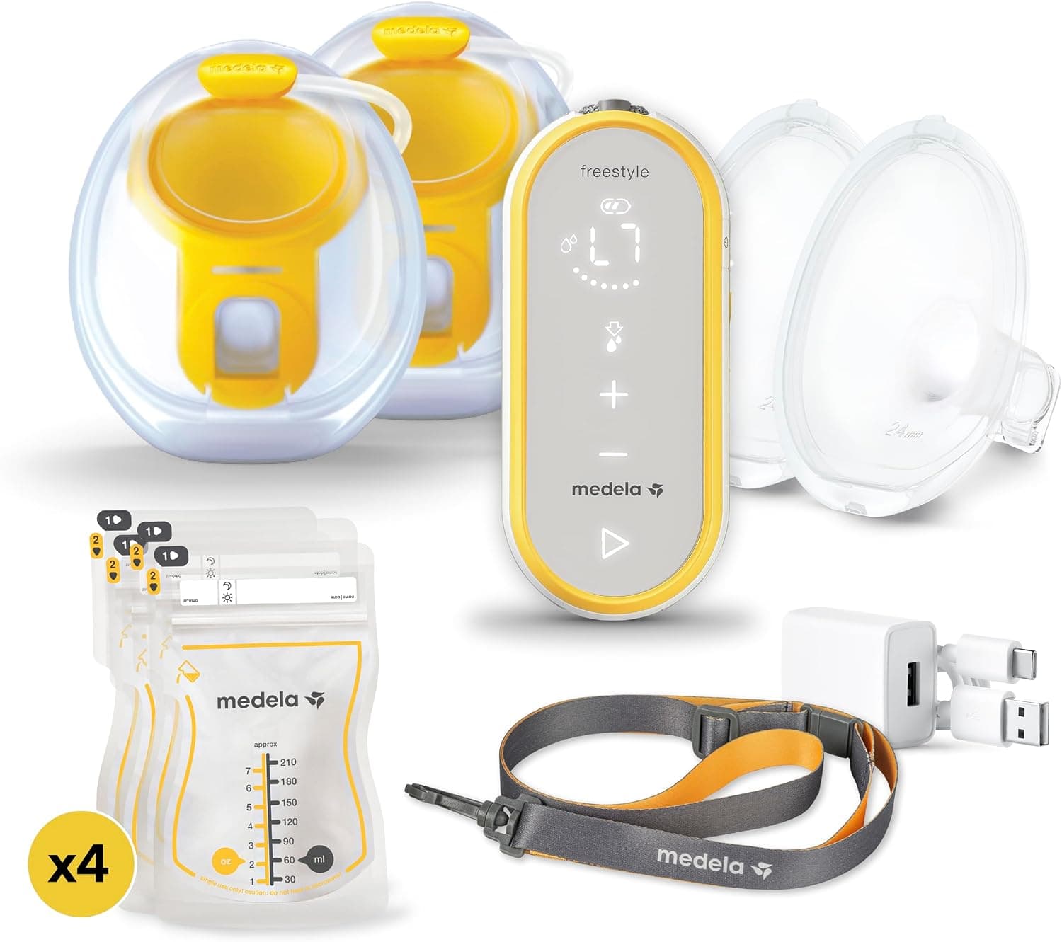 Medela Freestyle Hands-Free Double Electric Breast Pump with Wearable Cups and App Connectivity