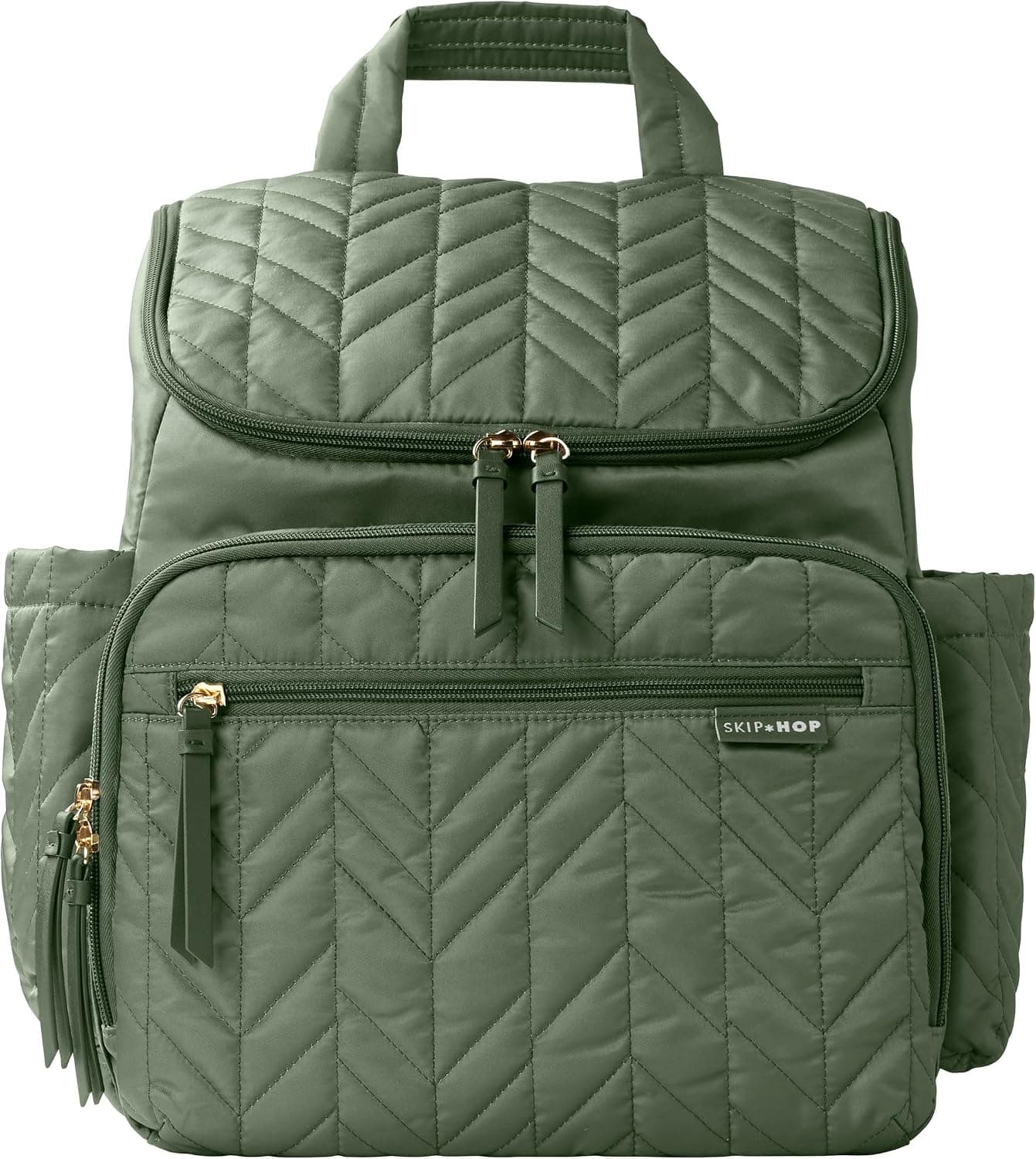 Skip Hop Diaper Bag Backpack Forma, Multi-Function Baby Travel Bag with Changing Pad, Sage