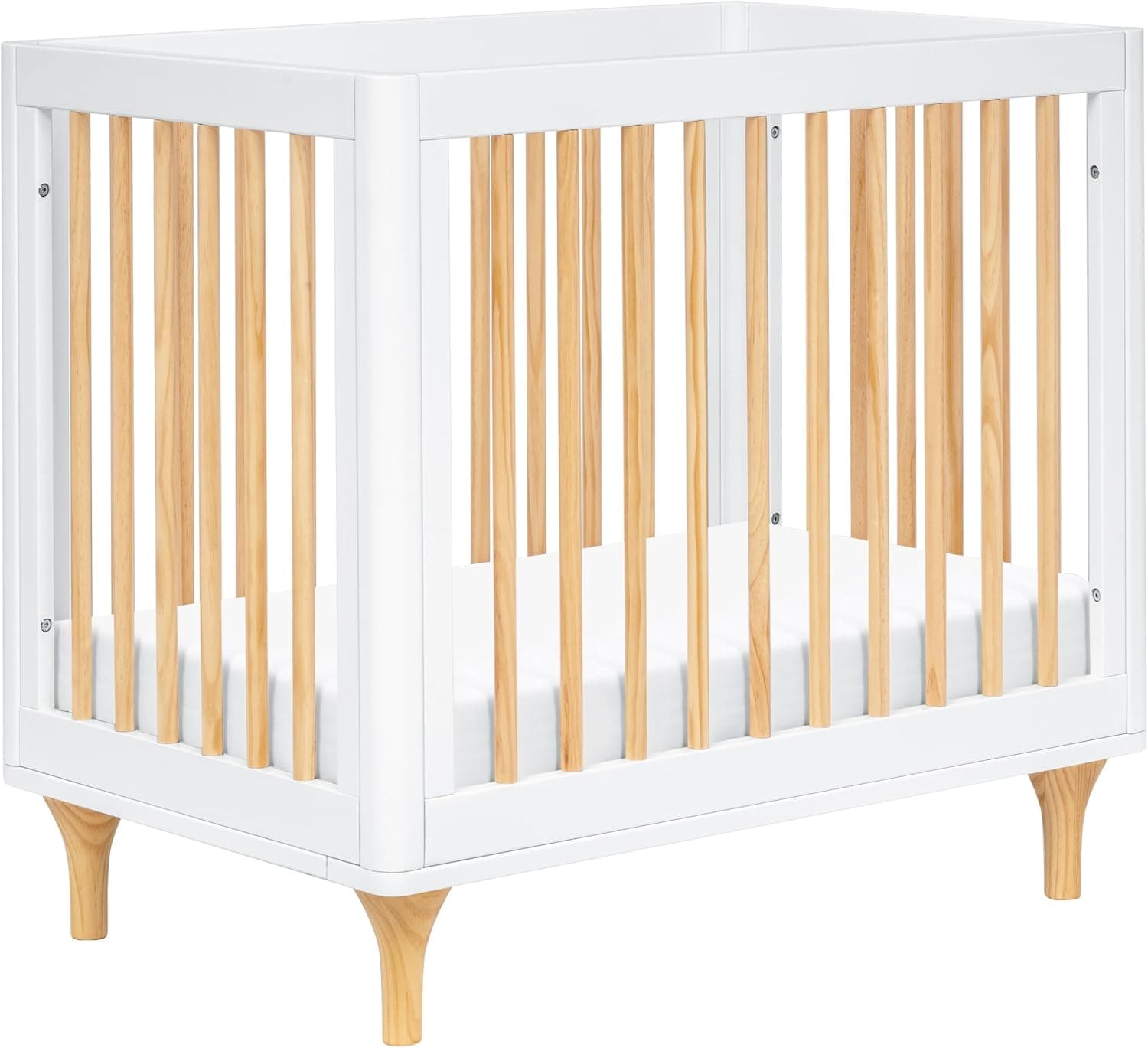 Babyletto Lolly 4-in-1 Convertible Mini Crib, Washed Natural - Converts to Twin-Size Bed