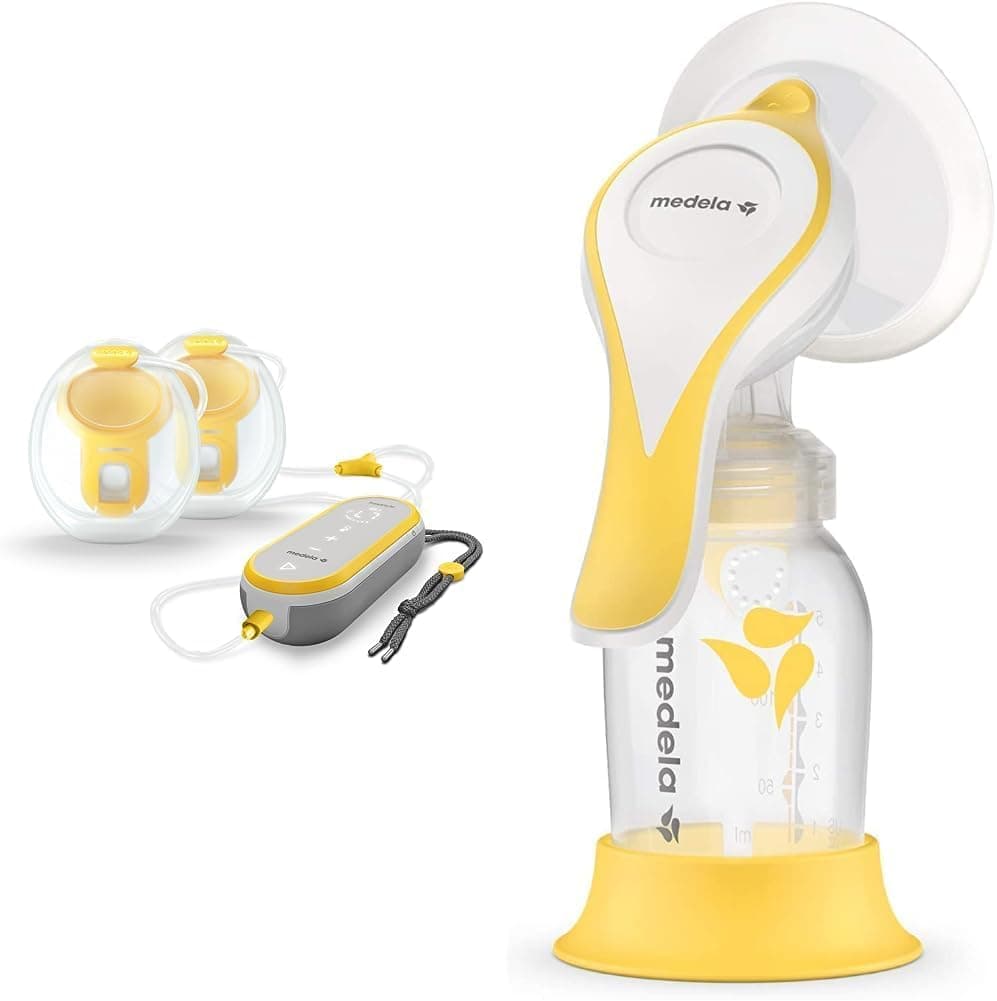 Medela Freestyle Hands-Free Wearable Breast Pump with App Connectivity and Harmony Manual Pump