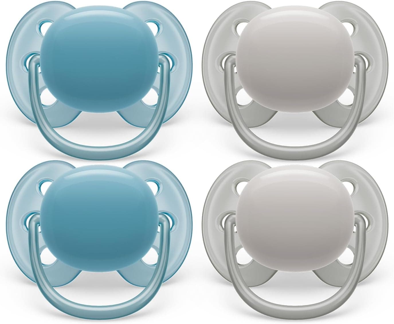 Philips Avent Ultra Soft Pacifiers Orthodontic 6-18 Months, Flexible Shield Silicone BPA-Free 4 Pack