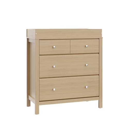 Storkcraft Horizon 3 Drawer Chest with Removable Changing Topper, Driftwood | GREENGUARD Gold Certified, Includes Removable Changing Table Topper, Chest of Drawers for Nursery & Kids Bedroom, Durable