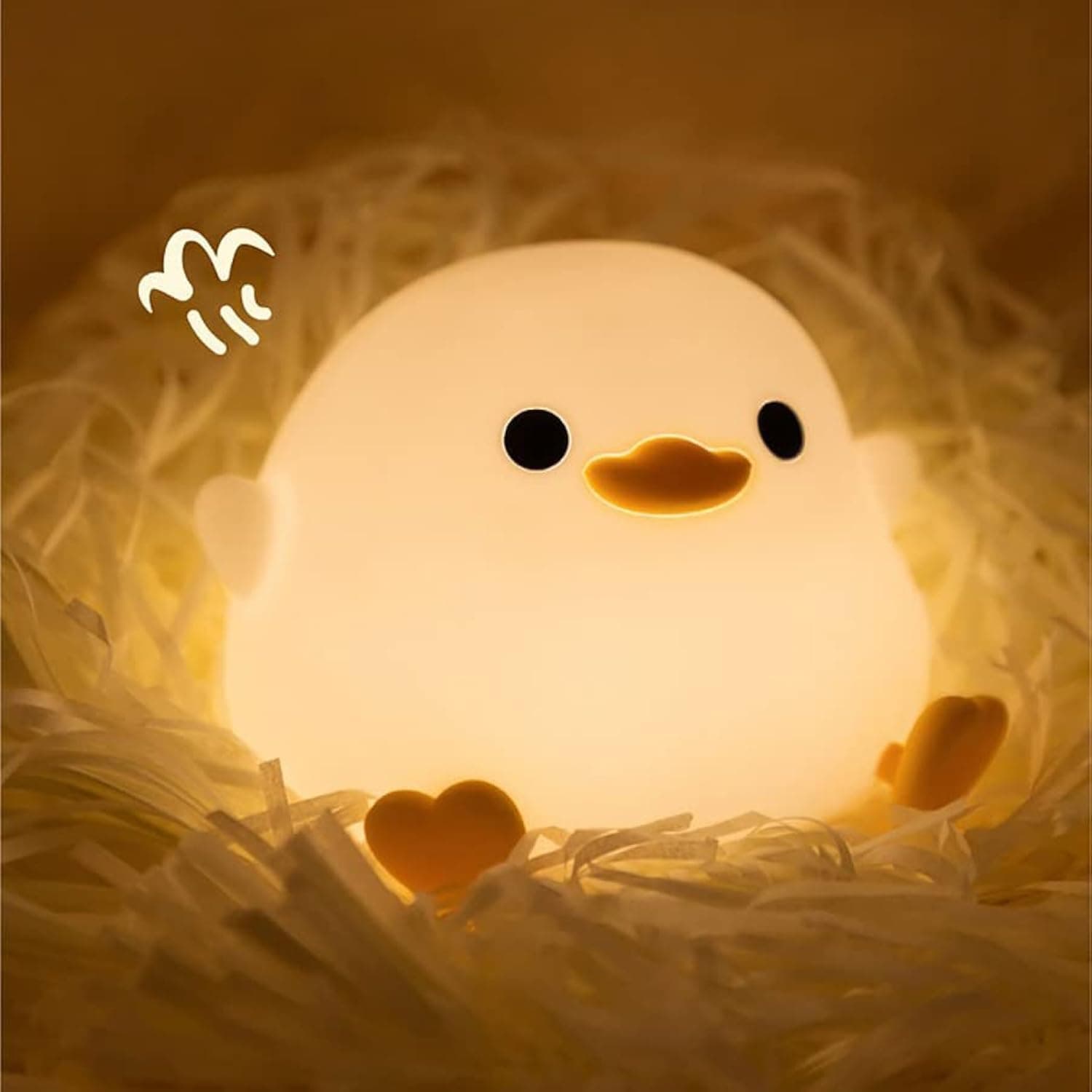 LED Mushroom Silicone Night Light, Soft Sleeping Nursery Light, Dimmable, Timer, Rechargeable Lamp