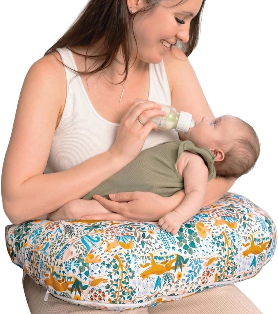 Boppy Nursing Pillow, Verified Safe Breastfeeding Pillow with Softer Fill, Colorful Forest Animals