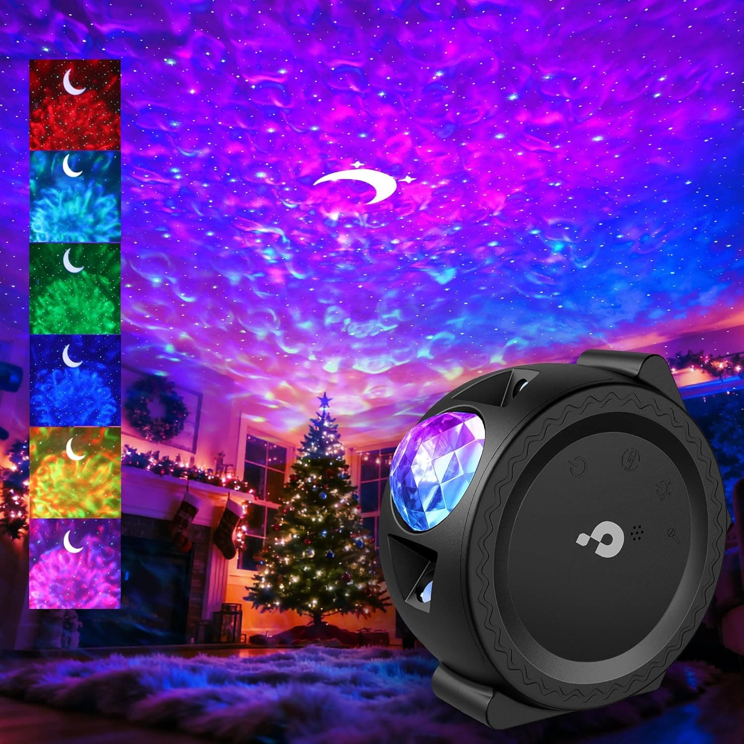 Children Galaxy Projector Star Night Light 3-in-1 Moon Star Aurora Projector for Bedroom Nursery