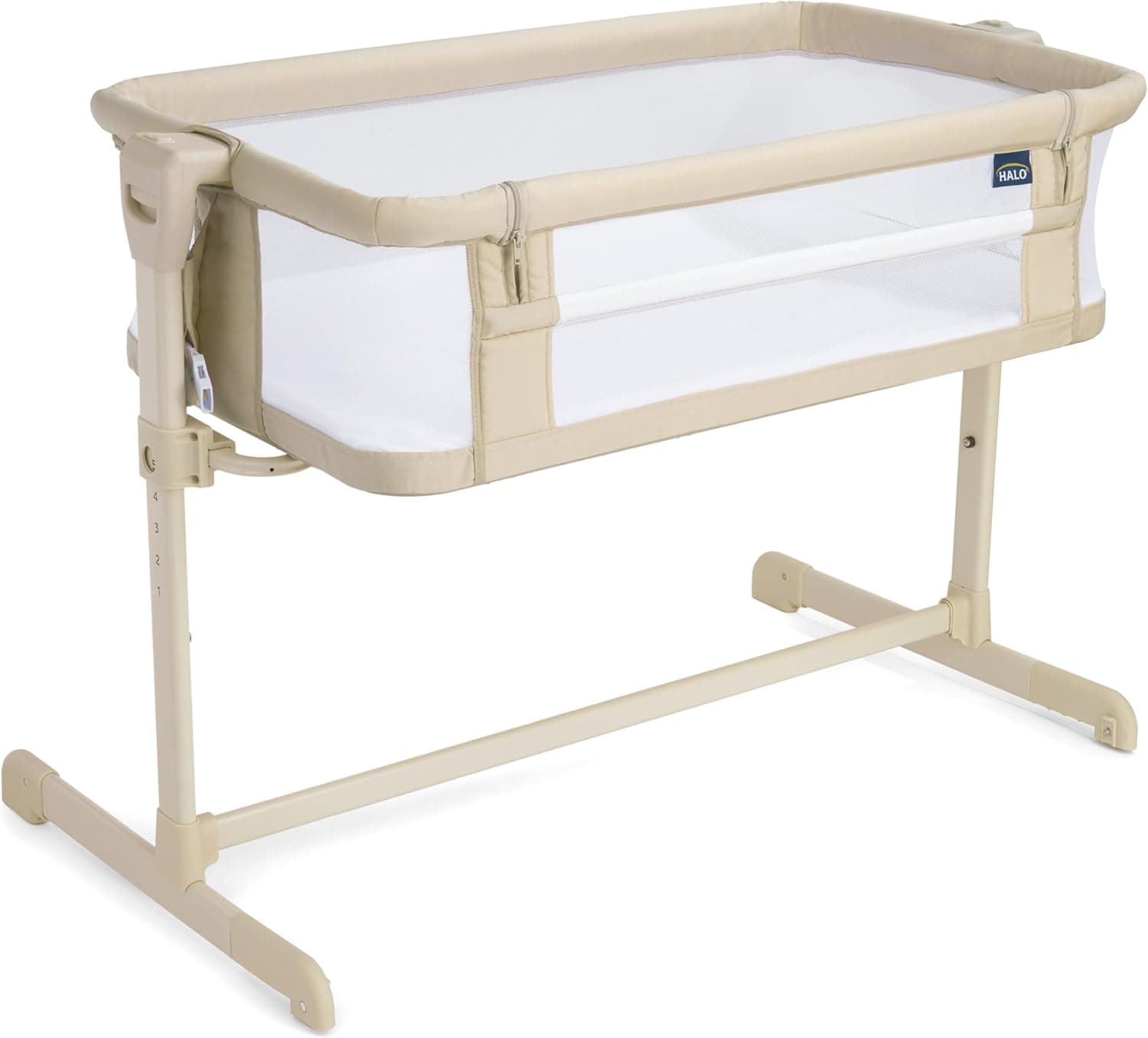 HALO BassiNest Bedside Sleeper - Breathable Bassinet Slides Over Bed, Lowering Wall